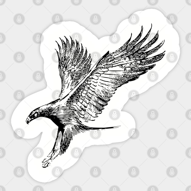 Attacking Eagle Sticker by FisherCraft